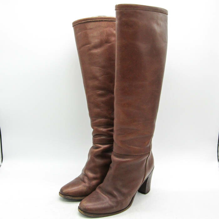 アーペーセー ブーツ 本革 レザー ブランド シューズ 靴 イタリア製 レディース 37サイズ ブラウン A.P.C. 【中古】(4)
