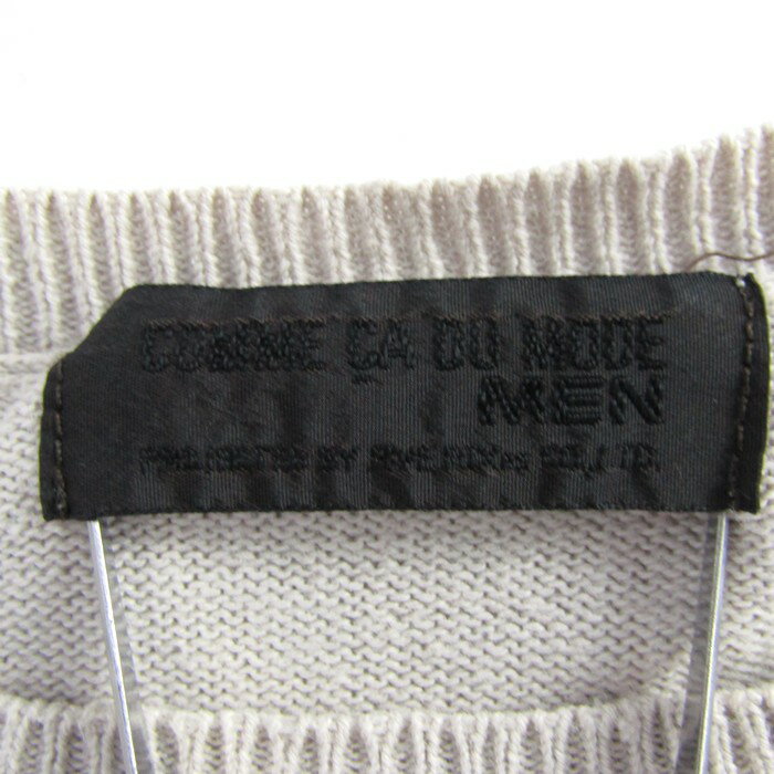 コムサ・デ・モード ニット トップス 半袖 コットン メンズ フリーサイズ グレージュ COMME CA DU MODE MEN 【中古】
