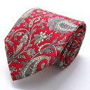サックスフィフスアベニュー ブランド ネクタイ ペイズリー 花柄 シルク アメリカ製 PO メンズ レッド Saks Fifth Avenue 【中古】(4)