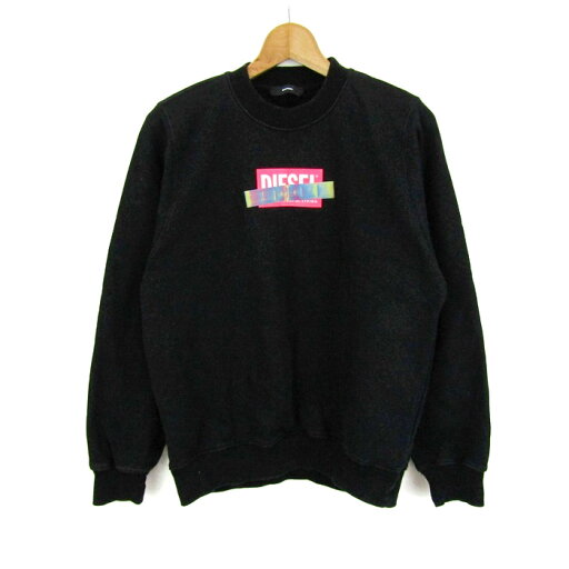 ディーゼル スウェット トレーナー トップス ロゴプリント メンズ XSサイズ ブラック DIESEL 【中古】 ディーゼル スウェット トレーナー トップス ロゴプリント メンズ XSサイズ ブラック DIESEL 【中古】