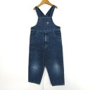 ファミリア オーバーオール サロペット デニムパンツ キッズ 男の子用 110サイズ ブルー Familiar 【中古】