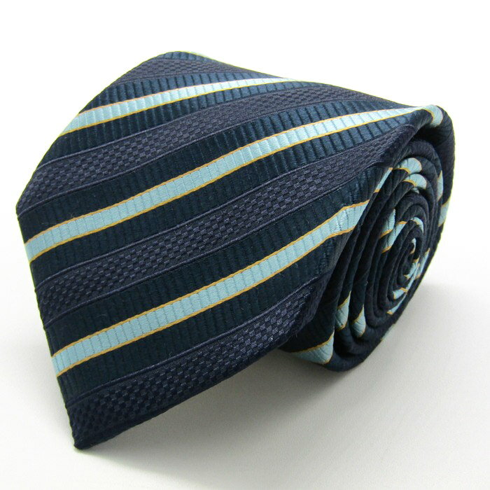 ケイタマルヤマ ブランド ネクタイ ストライプ柄 格子柄 シルク 日本製 PO メンズ ネイビー KEITA MARUYAMA 【中古】