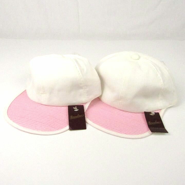 ボルサリーノ キャップ 2点セット 未使用 帽子 日本製 まとめて ブランド レディース 56cmサイズ Borsalino 【中古】