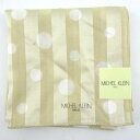ミッシェルクラン スカーフ 未使用 ストライプ柄 ドット柄 ブランド 小物 レディース ベージュ系 MICHEL KLEIN 【中古】