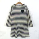 ミキハウス ワンピース トップス ボーダー柄 ダブルビー キッズ 女の子用 140サイズ 紺×白 MIKIHOUSE 【中古】(4)