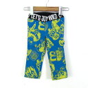 ジャム パンツ ボトムス ストレッチ 総柄 ベビー 男の子用 90サイズ 水色×黄×黒 JAM 【中古】