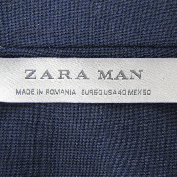 ザラマン テーラードジャケット アウター メンズ USA40サイズ ネイビー ZARA MAN 【中古】