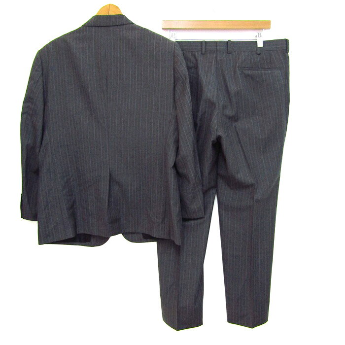 エルメネジルドゼニア スーツ セットアップ 上下セット ジャケットパンツ　イタリア生地 メンズ 98 BB4サイズ グレー Ermenegildo Zegna 【中古】