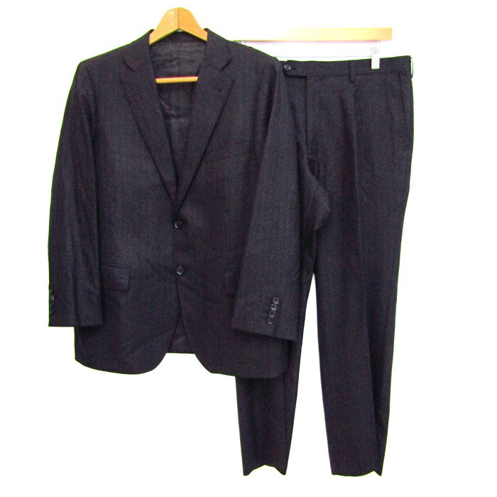 エルメネジルドゼニア スーツ セットアップ 上下セット ジャケット パンツ メンズ 100BB5サイズ ブラック系 Ermenegildo Zegna 【中古】