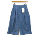 【最大30%OFFクーポン 5/27 01:59まで】クリスピ ワイドパンツ ボトムス ガウチョ 未使用品 レディース 36サイズ ブルー Crespi 【中古】(4)