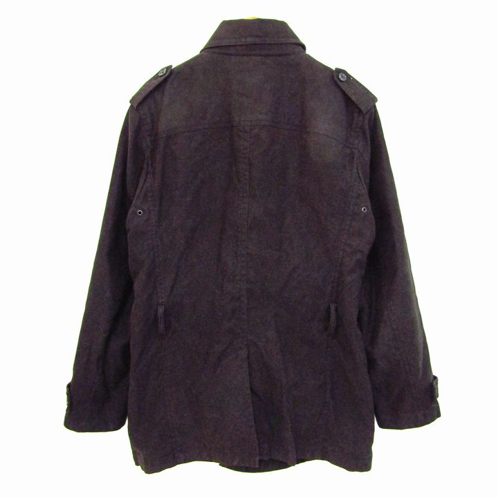 コムサイズム ピーコート アウター ジャケット 大きいサイズ メンズ XLサイズ ブラック COMME CA ISM 【中古】