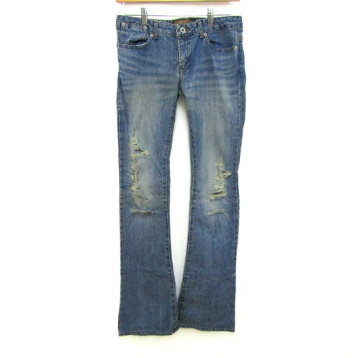 トミーヒルフィガー デニムパンツ ジーンズ ダメージ ボトムス レディース S/Pサイズ ブルー TOMMY HILFIGER 【中古】 トミーヒルフィガー デニムパンツ ジーンズ ダメージ ボトムス レディース S/Pサイズ ブルー TOMMY HILFIGER 【中古】