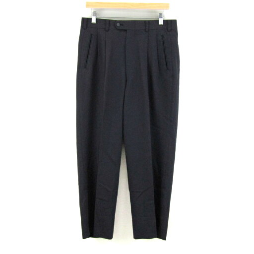バレンシアガスポーツ テーパードパンツ ウール ボトムス メンズ 79サイズ ネイビー系 BALENCIAGA SPORTS 【中古】 バレンシアガスポーツ テーパードパンツ ウール ボトムス メンズ 79サイズ ネイビー系 BALENCIAGA SPORTS 【中古】