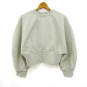 ミラオーウェン スウェット トレーナー トップス ボリューム袖 裏起毛 レディース 1サイズ ベージュ Mila Owen 【中古】