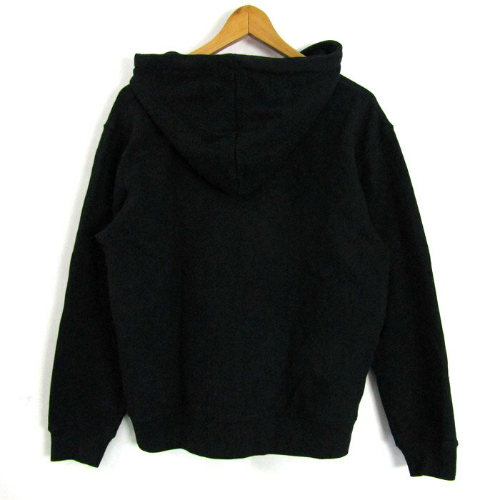 コンバース パーカー トップス ジップアップ スウェット コットン メンズ Lサイズ ブラック CONVERSE 【中古】