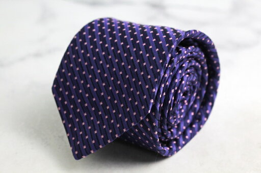 ヒューゴボス ブランド ネクタイ ストライプ柄 ドット 小紋柄 シルク イタリア製 PO メンズ パープル HUGO BOSS 【中古】 ヒューゴボス ブランド ネクタイ ストライプ柄 ドット 小紋柄 シルク イタリア製 PO メンズ パープル HUGO BOSS 【中古】