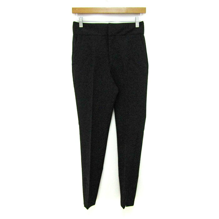 ザラ テーパードパンツ ボトムス センタープレス レディース USA02サイズ ブラック ZARA 【中古】