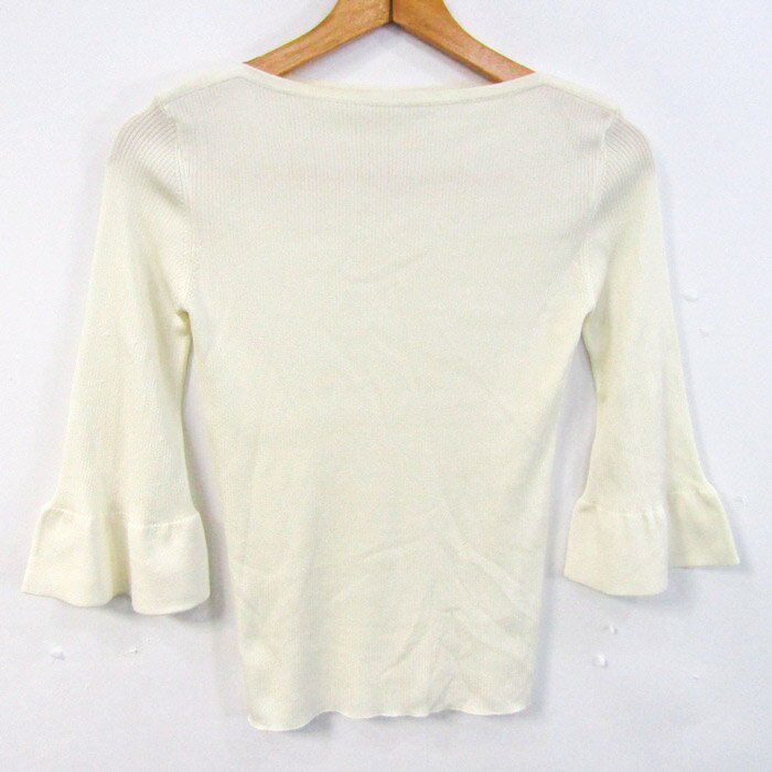 セルフォード ニット フレアスリーブ トップス レディース 38サイズ オフホワイト CELFORD 【中古】