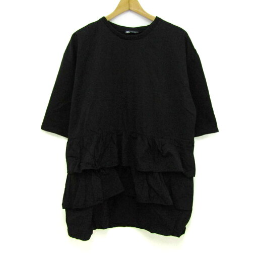 ザラ チュニック ペプラムシャツ トップス レディース USA Mサイズ ブラック ZARA 【中古】 ザラ チュニック ペプラムシャツ トップス レディース USA Mサイズ ブラック ZARA 【中古】