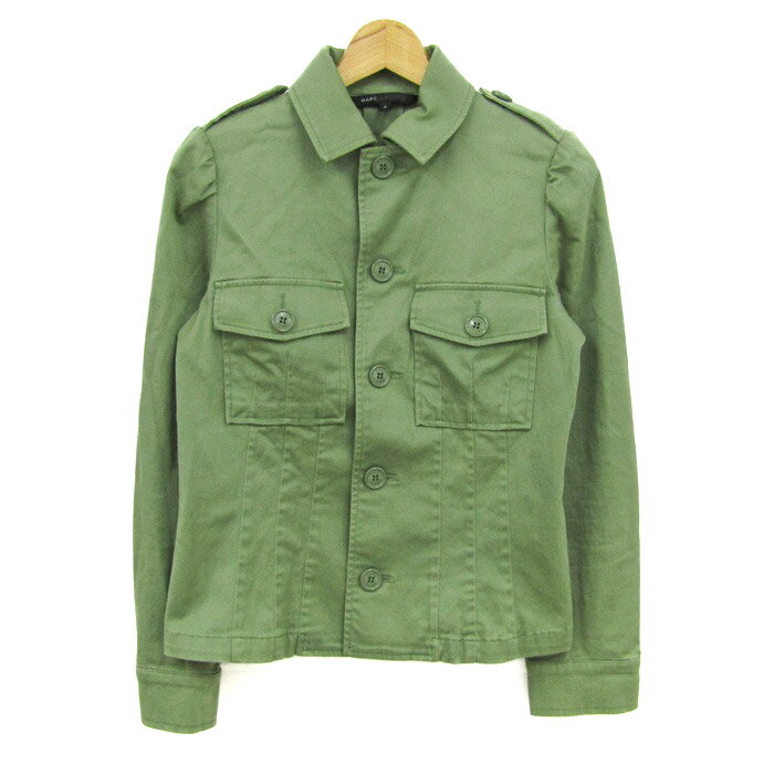 マークジェイコブス ミリタリージャケット アウター レディース 4サイズ グリーン系 MARC JACOBS 【中古】