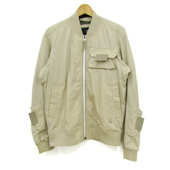 ジースターロー ブルゾン ミリタリージャケット アウター メンズ Sサイズ ベージュ G-STAR RAW 【中古】