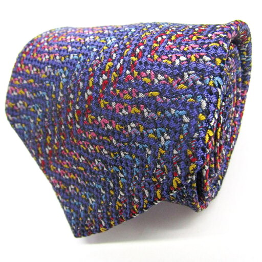 ミッソーニ ブランド ネクタイ シルク ツイード柄 伊製生地 PO メンズ ネイビー Missoni 【中古】 ミッソーニ ブランド ネクタイ シルク ツイード柄 伊製生地 PO メンズ ネイビー Missoni 【中古】