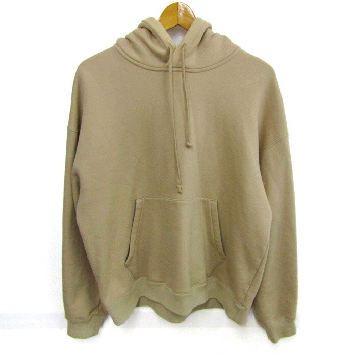 パブリックトーキョー パーカー トップス プルオーバー スウェット 日本製 レディース 2サイズ ベージュ PUBLIC TOKYO 【中古】