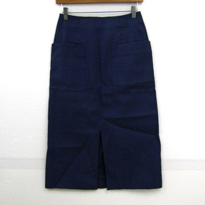 【全品39％OFFクーポン配布中】ロッソ アーバンリサーチ スカート スリット リネン混 ボトムス レディース 36サイズ ブルー系 ROSSO 【中古】