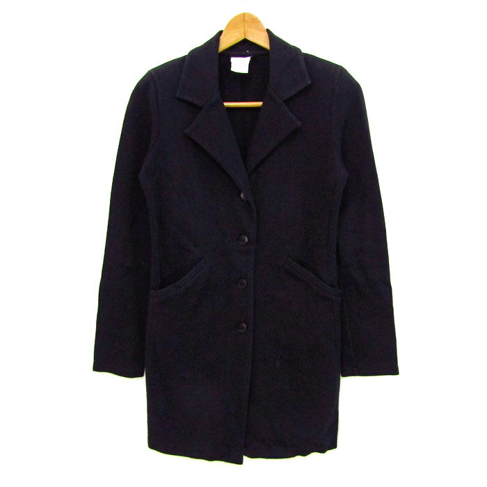 アニエスベー チェスターコート アウター レディース 1サイズ ネイビー agnes b. 【中古】