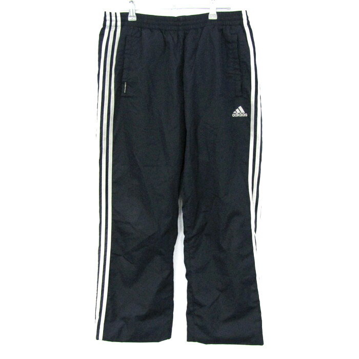 アディダス ジャージ スリーストライプス スポーツウエア CLIMAPROOF ボトムス 大きいサイズ メンズ Oサイズ ネイビー系 adidas 【中古】