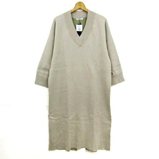 ジーナシス ニットワンピース 長袖 未使用 ブランド トップス レディース Fサイズ ベージュ JEANASiS 【中古】 ジーナシス ニットワンピース 長袖 未使用 ブランド トップス レディース Fサイズ ベージュ JEANASiS 【中古】