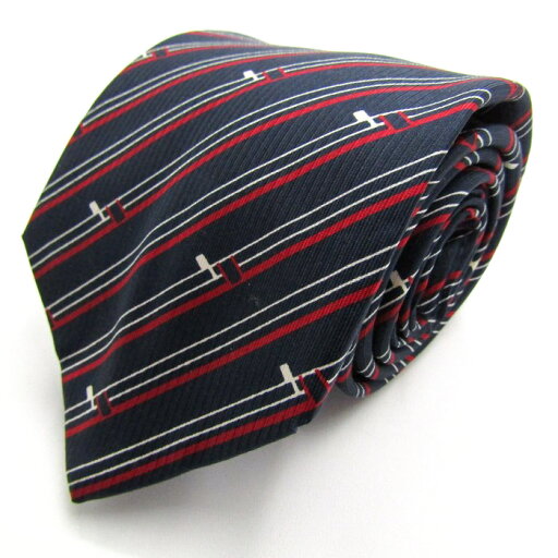ピエールカルダン ブランド ネクタイ ストライプ柄 パネル柄 シルク 日本製 PO メンズ ネイビー Pierre Cardin 【中古】 ピエールカルダン ブランド ネクタイ ストライプ柄 パネル柄 シルク 日本製 PO メンズ ネイビー Pierre Cardin 【中古】
