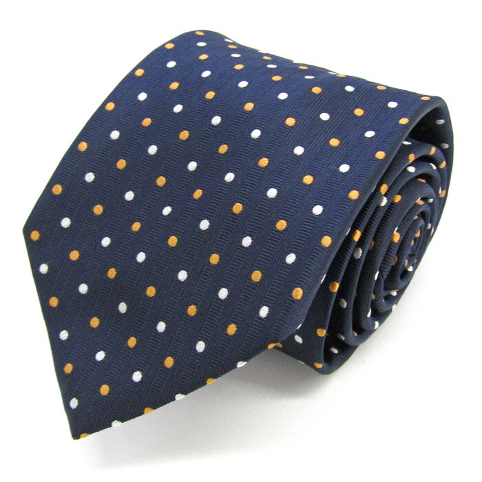 ブリックハウス ブランド ネクタイ ストライプ柄 ドット シルク PO メンズ ネイビー BRICK HOUSE 【中古】(4)