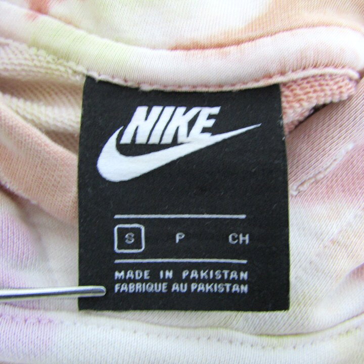 ナイキ パーカー トップス プルオーバー スウェット ヴィンテージ メンズ Sサイズ 白×黄×ピンク NIKE 【中古】