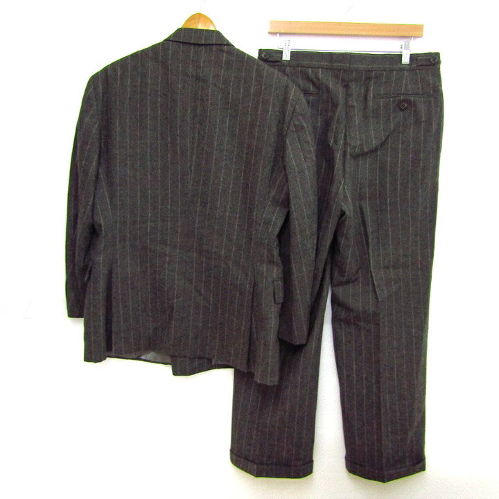 ポロバイラルフローレン スーツ セットアップ ウール 上下セット 記名有 日本製 メンズ AB5サイズ グレー系 Polo by Ralph Lauren 【中古】