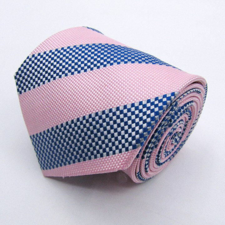 メンズクラブ ブランド ネクタイ ストライプ柄 チェック柄 シルク PO メンズ ピンク MEN'S CLUB 【中古】