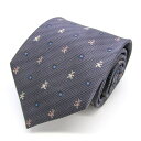 【楽天スーパーSALE 50%OFF 9月4日20:00~9月11日01:59まで】ブリックハウス ブランド ネクタイ ストライプ柄 小紋柄 テディベア ヘリンボーン柄 シルク PO メンズ グレー BRICK HOUSE 【中古】