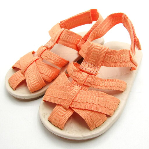 ザラ サンダル ベルトストラップ 靴 ベビー 女の子用 20サイズ オレンジベージュ ZARA 【中古】 ザラ サンダル ベルトストラップ 靴 ベビー 女の子用 20サイズ オレンジベージュ ZARA 【中古】