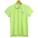 ジョルダーノポロ ポロシャツ トップス 半袖 ゴルフウエア レディース Lサイズ 黄緑 GIORDANO POLO 【中古】