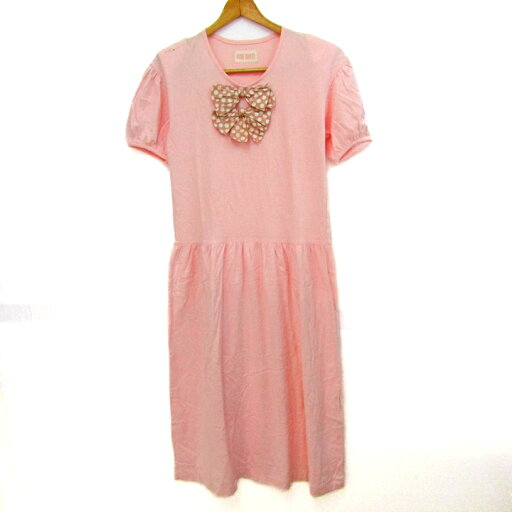ピンクハウス ワンピース トップス 半袖 リボン レディース フリーサイズ ピンク PINK HOUSE 【中古】 ピンクハウス ワンピース トップス 半袖 リボン レディース フリーサイズ ピンク PINK HOUSE 【中古】