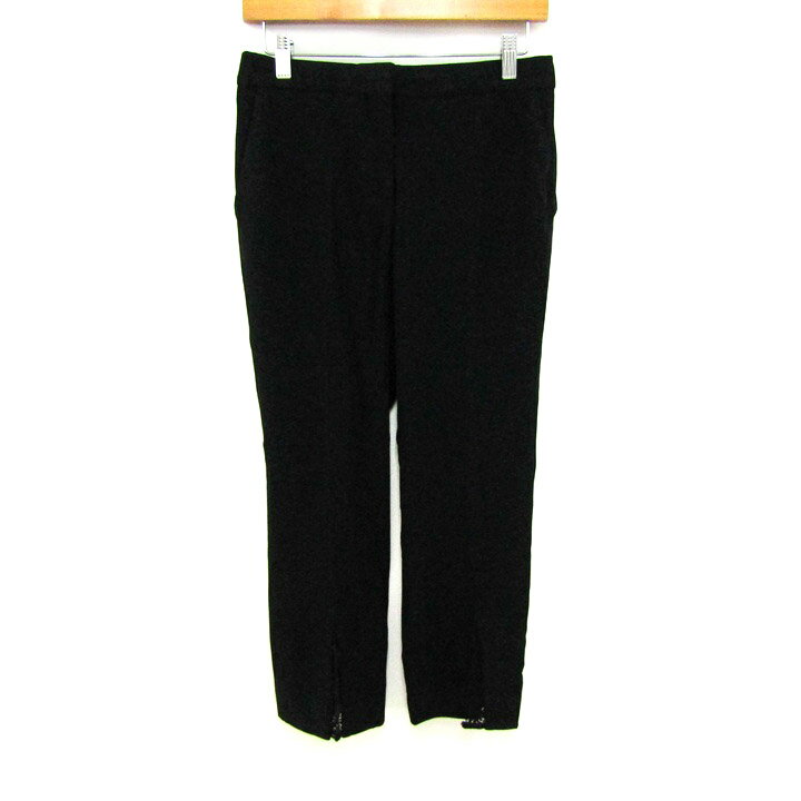 【全品39％OFFクーポン配布中】アレキサンダーマックイーン テーパードパンツ スリット ボトムス レディース 40サイズ ブラック Alexander McQueen 【中古】