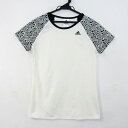【全品39%OFFクーポン8月4日20:00〜8月15日01:59まで】アディダス 半袖Tシャツ トップス 花柄 スポーツウエア レディース Lサイズ 白×紺 ...