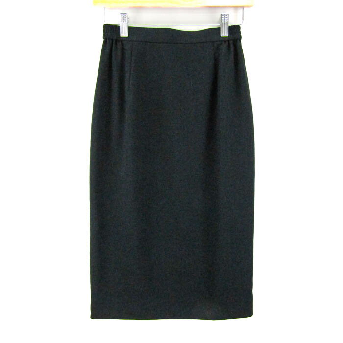 【全品39％OFFクーポン配布中】ユキトリイ タイトスカート ナロースカート リネン混 ブランド ボトムス 日本製 黒 レディース 9サイズ ブラック YUKI TORII 【中古】