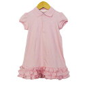 ラルフローレン ポロワンピース トップス 半袖 フリル 未使用品 ベビー 女の子用 24M 90/52サイズ ピンク RALPH LAUREN 【中古】(4)