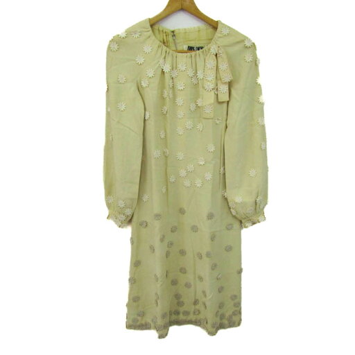 ミスディオール ワンピース トップス 長袖 花モチーフ レディース 9サイズ 黄×アイボリー×ゴールド MISS DIOR 【中古】 ミスディオール ワンピース トップス 長袖 花モチーフ レディース 9サイズ 黄×アイボリー×ゴールド MISS DIOR 【中古】