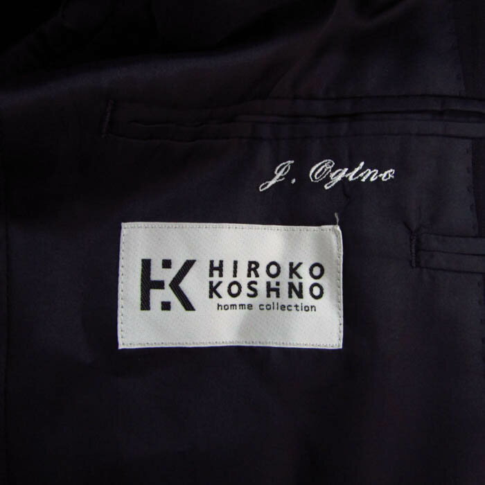 ヒロココシノ スーツ セットアップ 上下セット ジャケット パンツ メンズ AB5サイズ ネイビー HIROKO KOSHINO 【中古】