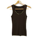 エポカザショップ タンクトップ ノースリーブ シャツ トップス シルク カシミヤ混 レディース Mサイズ ブラウン EPOCA THE SHOP 【中古】