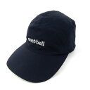 モンベル キャップ 帽子 ストレッチ ロゴ アウトドア ブランド メンズ S/Mサイズ ネイビー mont-bell 【中古】