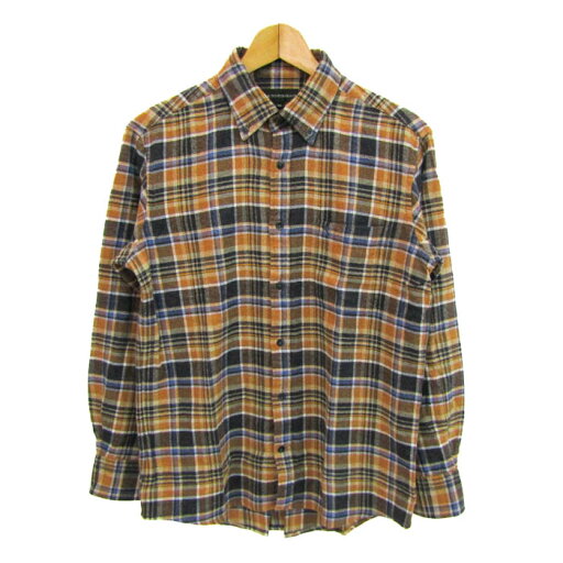 スコッチハウス 長袖シャツ ネルシャツ コットン100% ブランド トップス メンズ Mサイズ ブラウン×ネイビー THE SCOTCH HOUSE 【中古】 スコッチハウス 長袖シャツ ネルシャツ コットン100% ブランド トップス メンズ Mサイズ ブラウン×ネイビー THE SCOTCH HOUSE 【中古】