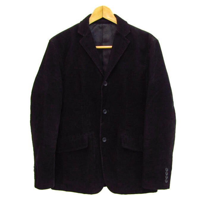 【全品39％OFFクーポン配布中】コムサイズム テーラードジャケット コーデュロイ アウター メンズ Sサイズ ブラック COMME CA ISM 【中古】